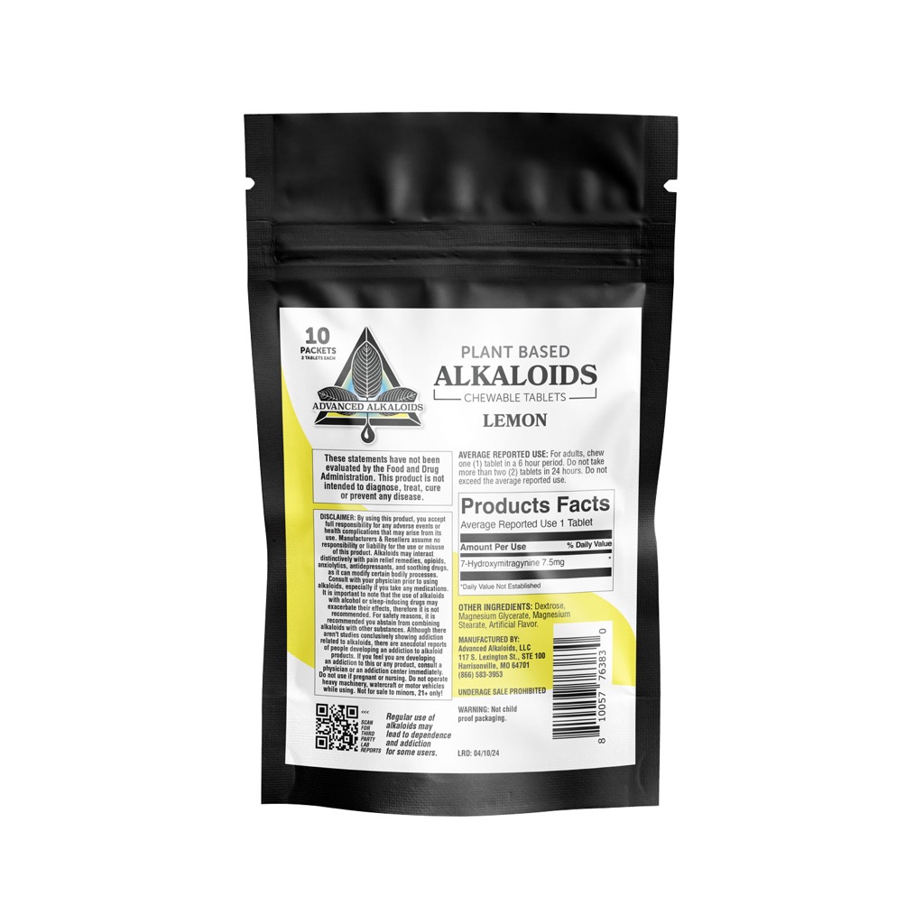 7-OH Chewable Tablets - White Vein - Advanced Alkaloids