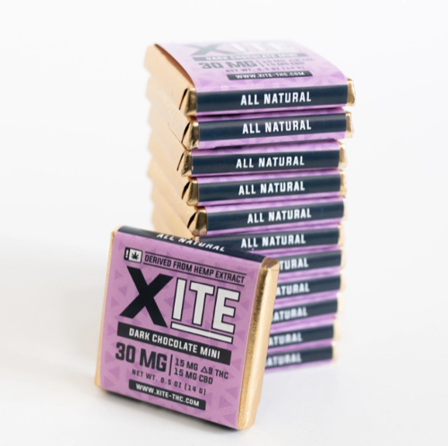 Delta 9 Dark Chocolate Mini Edibles - Xite