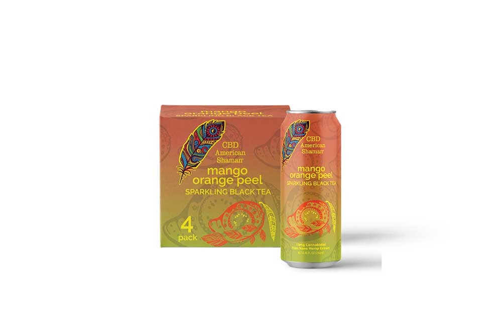 Photo of Mango Orange Peel Sparkling Tea 40mg 4-pack