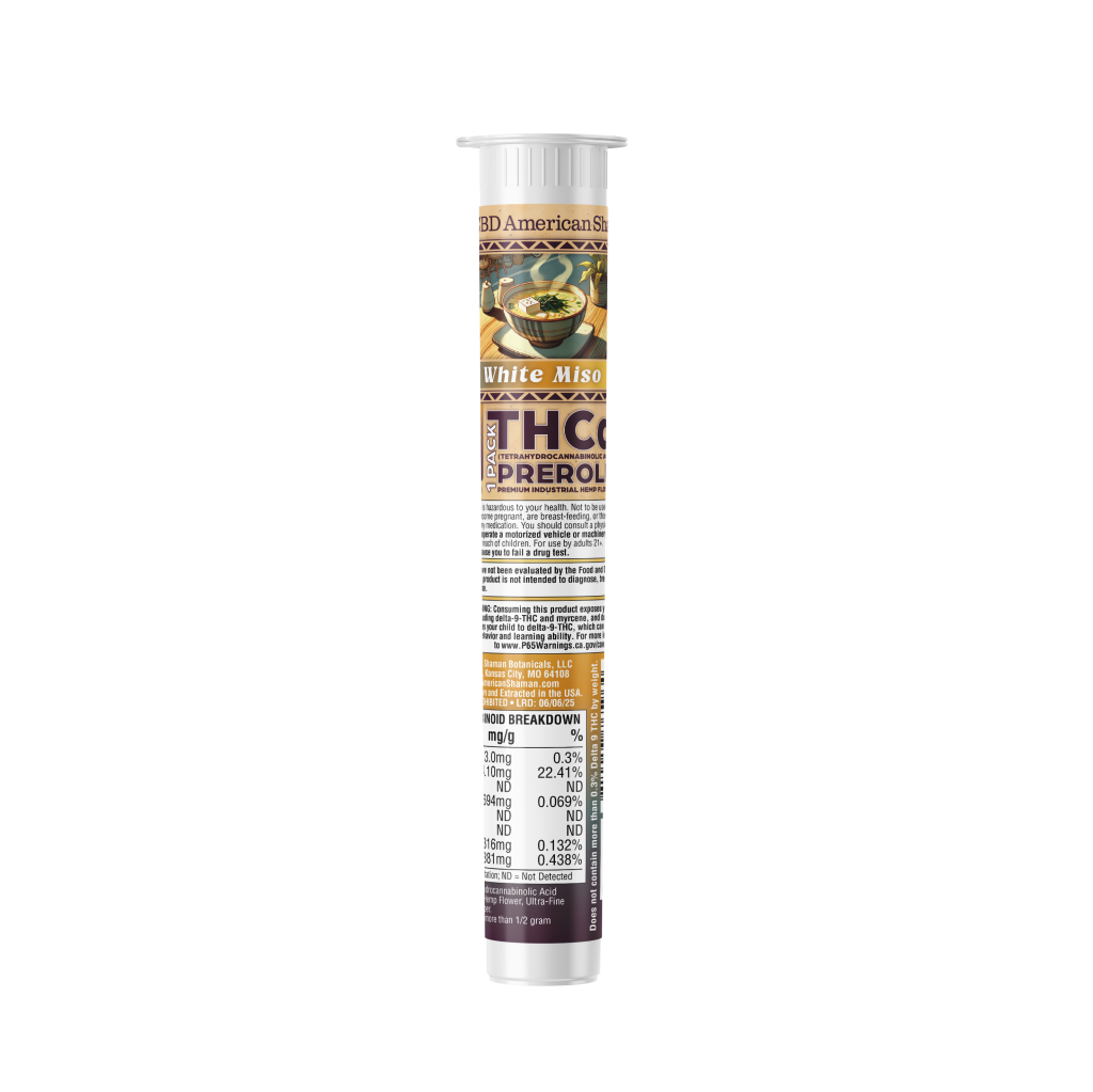 White Miso Strain | THCa Pre-Rolls | 10 Pack for $10