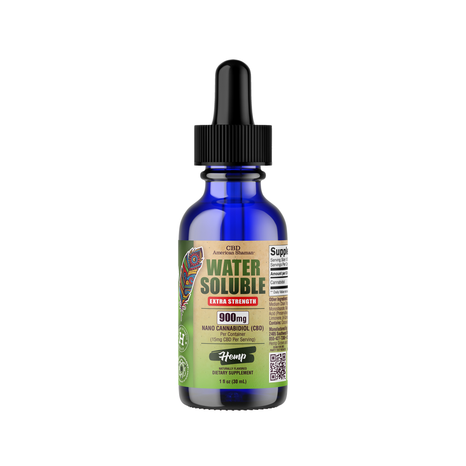 Water Soluble CBD, Hemp Oil (30mL) THC Free