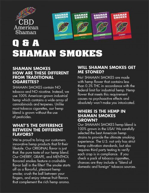 Shaman Smokes Customer Card